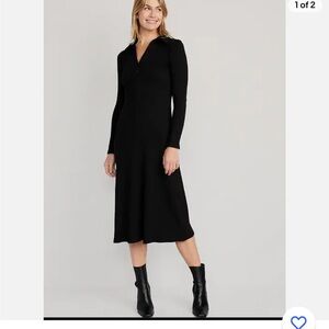 NWOT Old Navy Fit & Flare Henley Dress M Tall